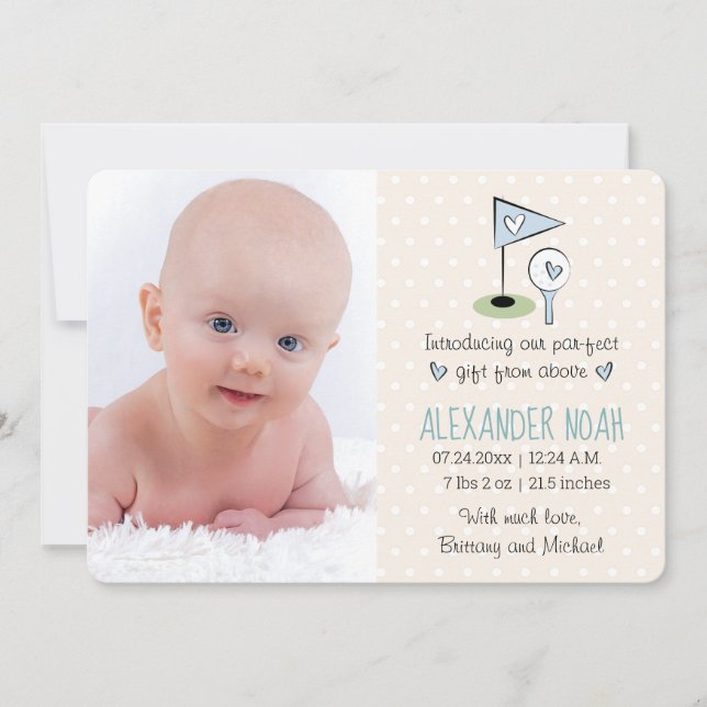 Niño Invitación Golf (Anverso)