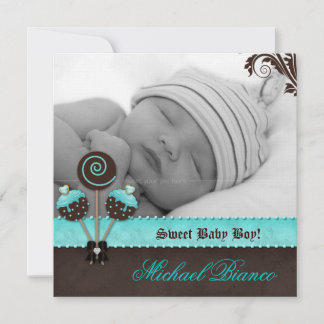 Niño Invitación Invitación Pastel azul