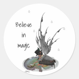 Niño Llueve Hada Con Pegatinas De Rana