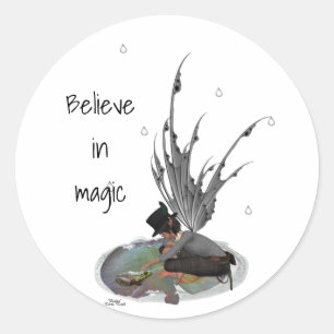 Niño Llueve Hada Con Pegatinas De Rana