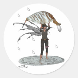 Niño Lluvia Hada Con Pegatinas De Hojas