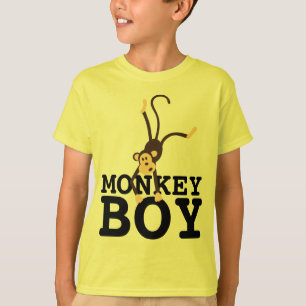 NIÑO MONKEY, NIÑOS DIVERTIDOS CAMISETAS