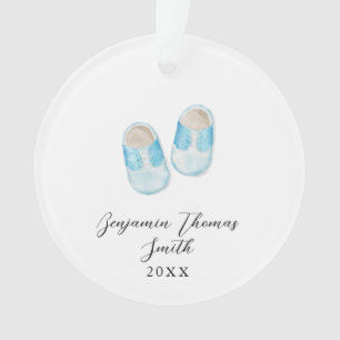 Niño Navidades de zapatos azules adorno acrílico