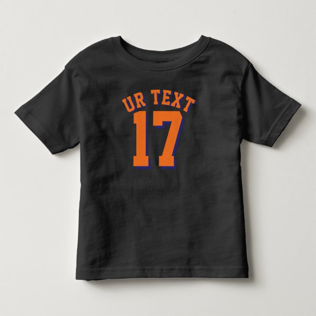 Niño negro y Naranja | Deportes Jersey Design (Anverso)