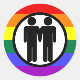 Niño + niño Pegatina arcoiris