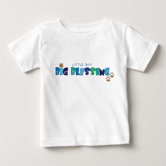 Niño pequeño, camiseta cristiana bendecida (Anverso)
