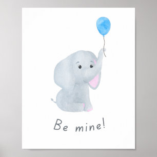 Niño pequeño elefante de guardería arte en la pare