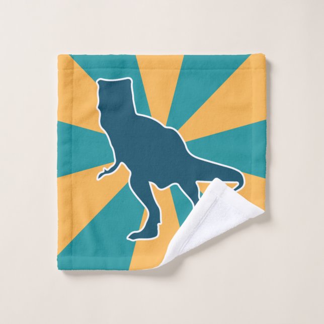 Niño personalizado de dinosaurios T-rex enojado (Toallita)