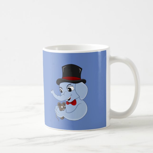 Niño personalizado de elefante lindo taza de café (Derecha)