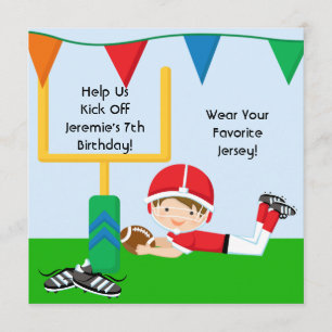 Niño personalizado en la invitación de cumpleaños 