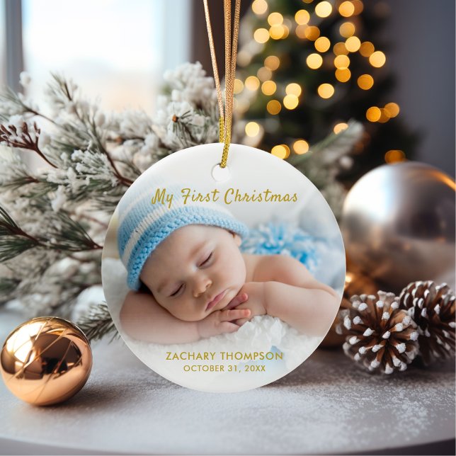 Niño Personalizado Mi primer ornamento de Navidad (Subido por el creador)