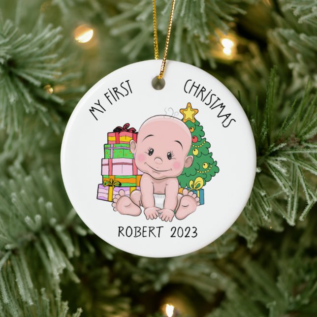 Niño Personalizado Primer Ornamento De Navidad (Árbol)