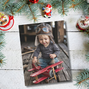 Niño Piloto & Avión Tarjeta de Navidad Divertida c