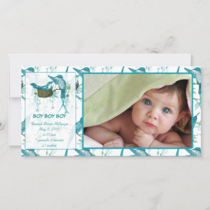 Niño Vintage Bird Invitación de imagen