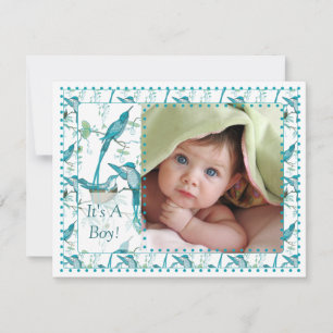 Niño Vintage Bird Invitación de imagen