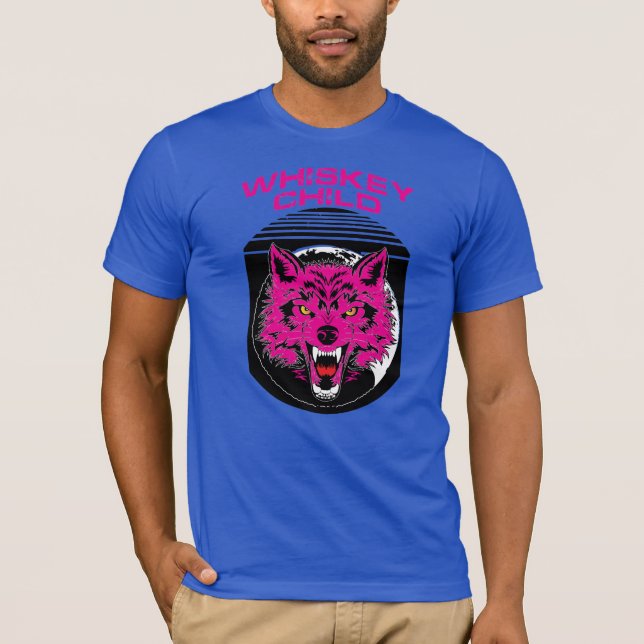 NIÑO WHISKEY - Camiseta con logotipo WOLF PINK (Anverso)