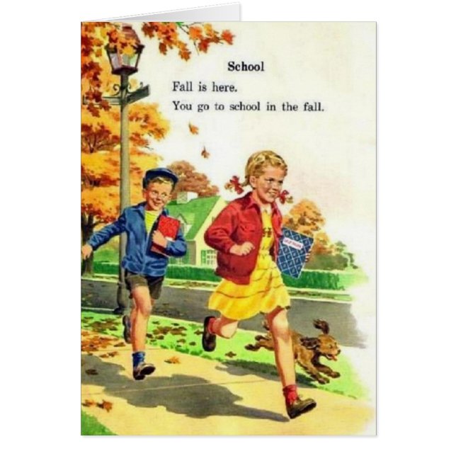 Niño y Chica de vuelta a la escuela (Frente)