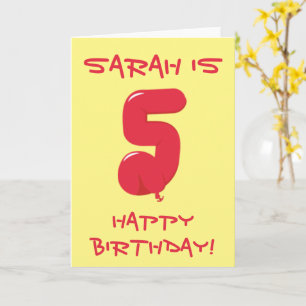 Niños 5º, Tarjeta de Cumpleaños - Personalizada In