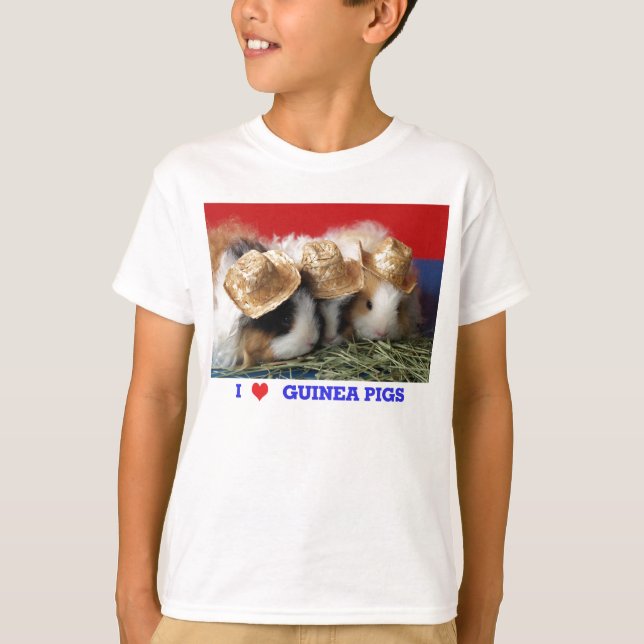 Niños A Los Que Amo Los Cerdos De Guinea En Camisa (Anverso)