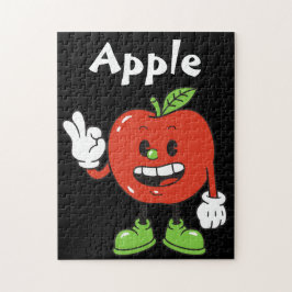 Niños ABC Alfabeto Apple Black Puzzle