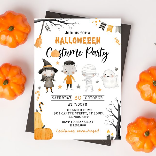 Niños adorables disfraces invitaciones a fiestas d (Subido por el creador)
