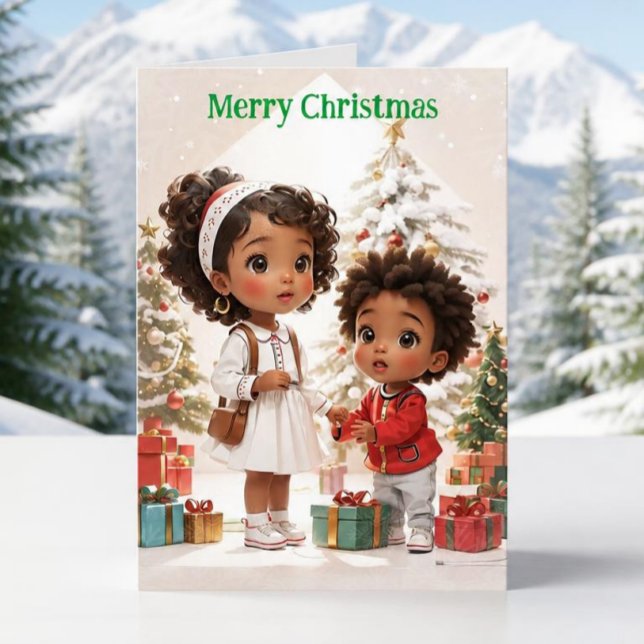 Niños Afroamericanos Feliz Navidad (Subido por el creador)