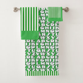 Niños Alphabet Green Stripes
