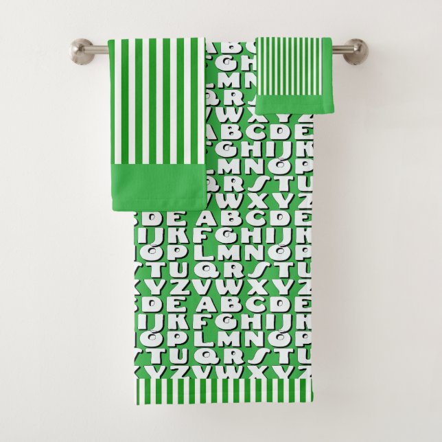 Niños Alphabet Green Stripes (In situ)