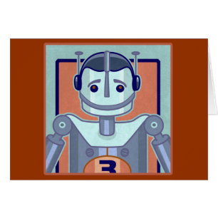 Niños azules retros del robot