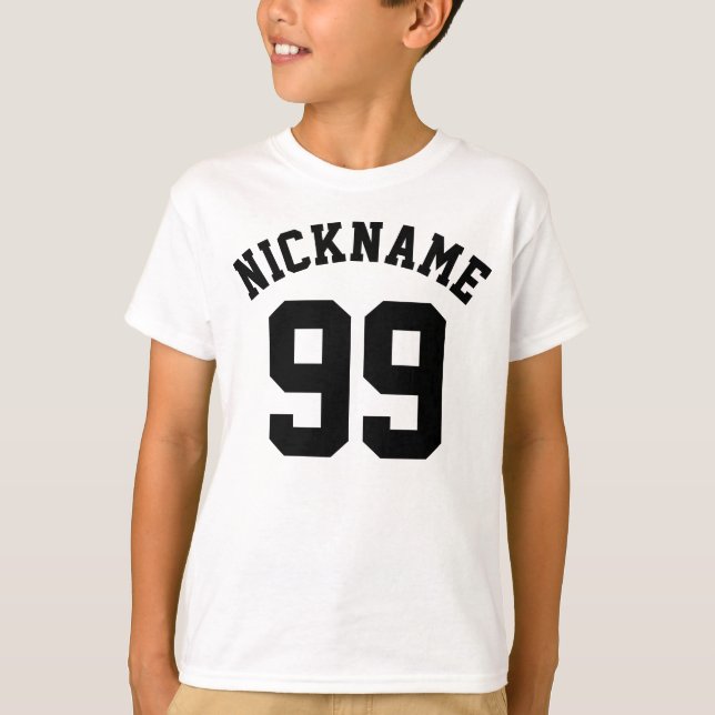 Niños blancos y negros azules | Deportes Jersey De (Anverso)