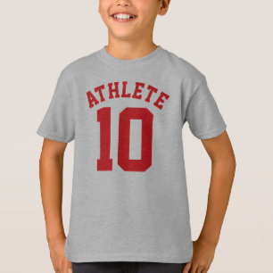 Niños blancos y rojos Deportes Jersey Design