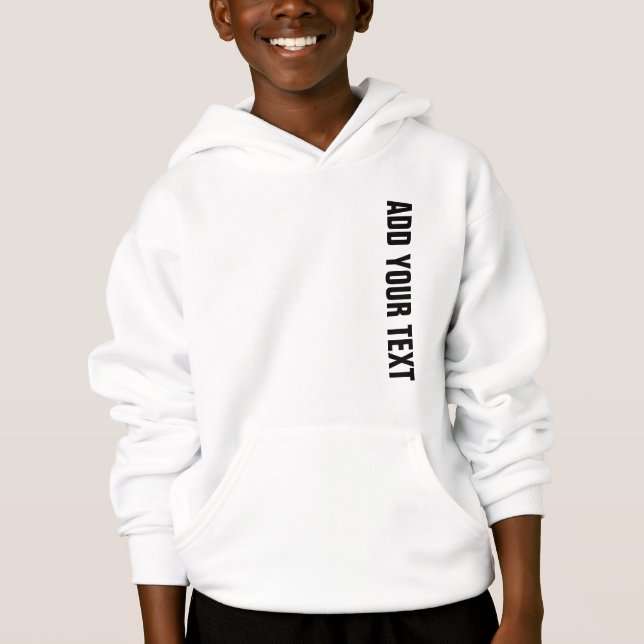 Niños Camisas sudaderas de capucha blanca (Anverso)