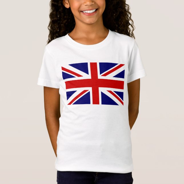 Niños Camisetas de T con bandera británica de Jack (Anverso)