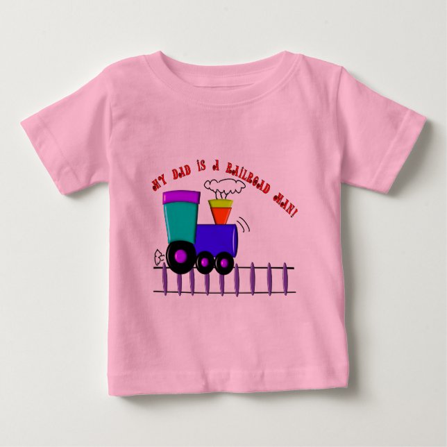 Niños Camisetas de tren "Mi papá es un hombre de t (Anverso)