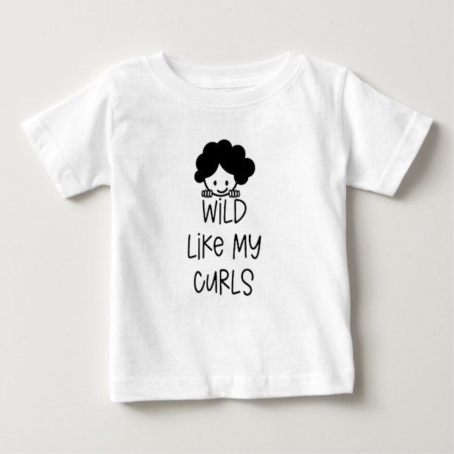 Niños camisetas "Wild Like My Curls" (Anverso)