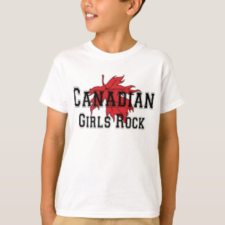 Niños canadienses de la camiseta de la roca de los
