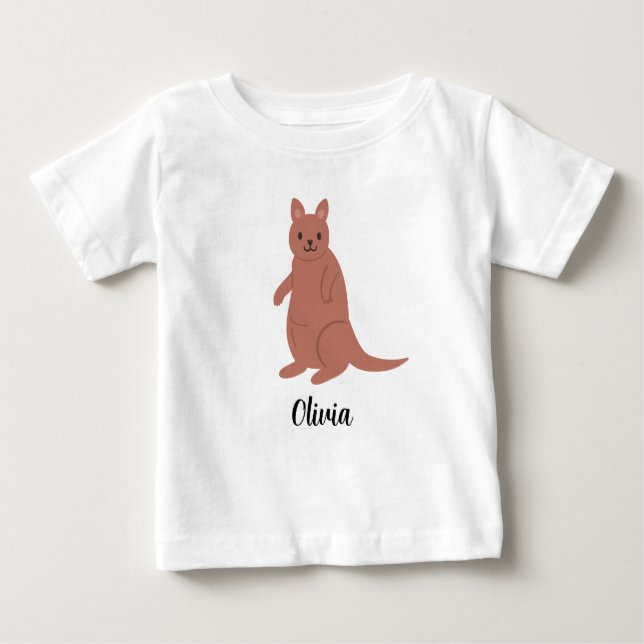 Niños canguros Chicas bebé camiseta (Anverso)