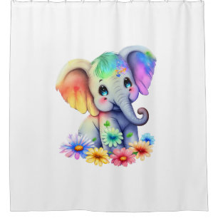 Niños Chicas Elephant Baño Cortina de Ducha