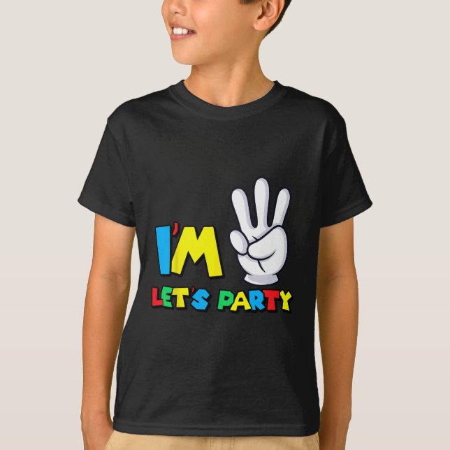 Niños Chicas Tercer cumpleaños camiseta de tercer  (Anverso)