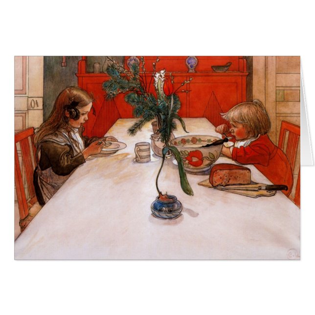 Niños comiendo cena (Anverso (Horizontal))
