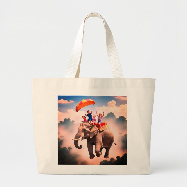 Niños con bolsa para elefantes (Frente)