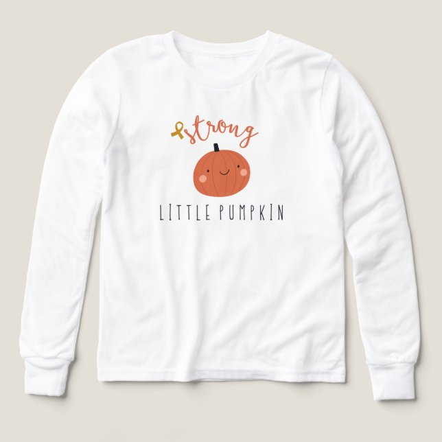 niños con cáncer infantil de calabaza fuerte (Diseño frontal)