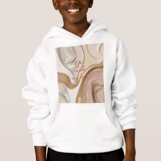 Niños con capucha de pullover en un gráfico elegan