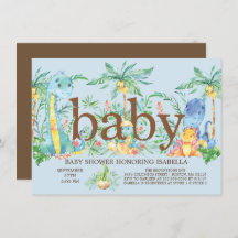 Niños con dinosaurios pequeños Invitación a la duc