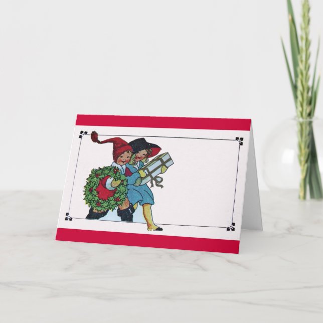 NIÑOS CON REGALOS DE NAVIDAD (Anverso)