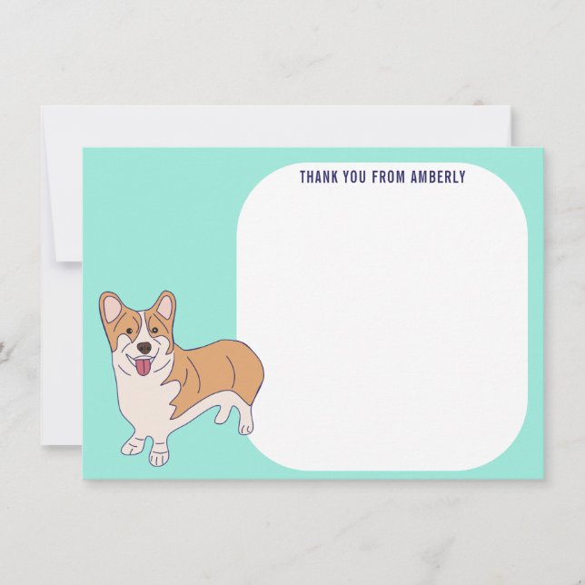 Niños Corgi de pantalla plana de agradecimiento (Anverso)