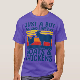 Niños cultivando camisa Un niño que ama cabras