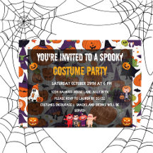 Niños cutáneos Spooktaculares Invitación a la fies