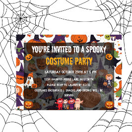 Niños cutáneos Spooktaculares Invitación a la fies