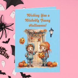 Niños Cute Graciosa foto moderna tarjetas de Hallo